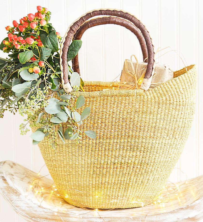 Bolga shopper basket