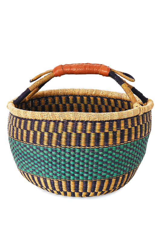 Assorted Green, Blue, & Navy Bolga Baskets from Ghana