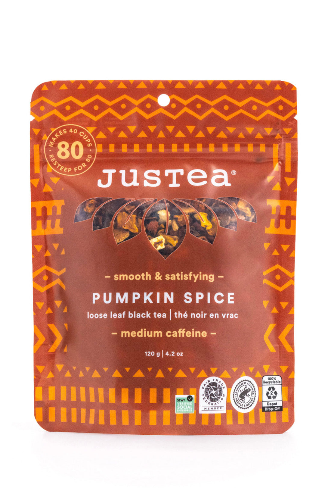 JusTea® Pumpkin Spice Loose Leaf Tea