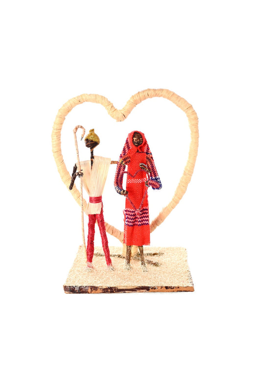 Banana Fiber Loving Couple Sculpture