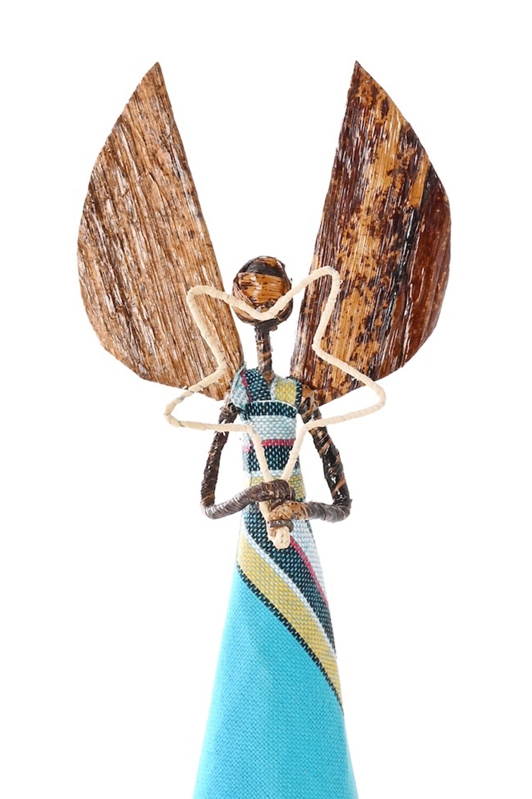 Limited Edition Banana Fiber Shuka Angel with Star - Blue