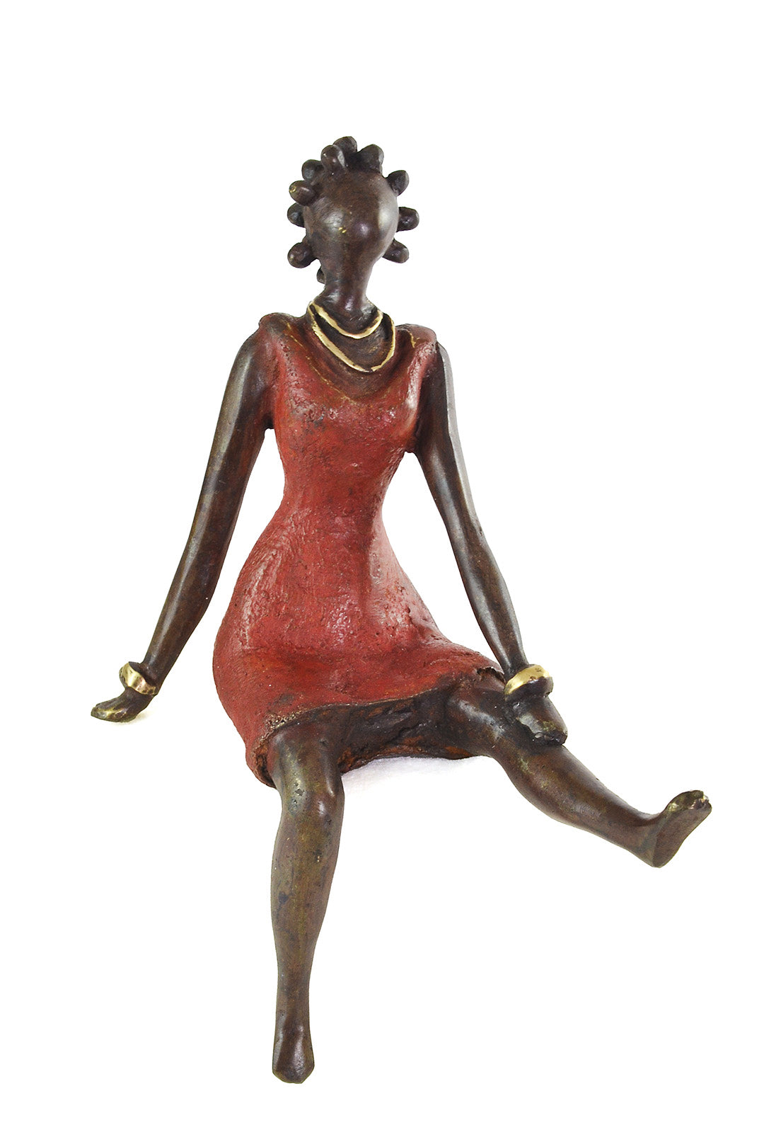 La Femme en Rouge Lost Wax Bronze Sculpture