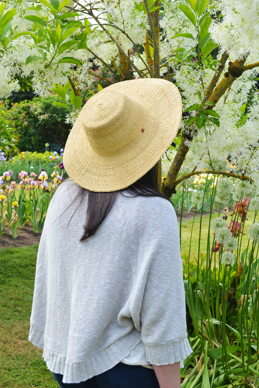 Natural Wide Brimmed Elephant Grass Bolga Sun Hat