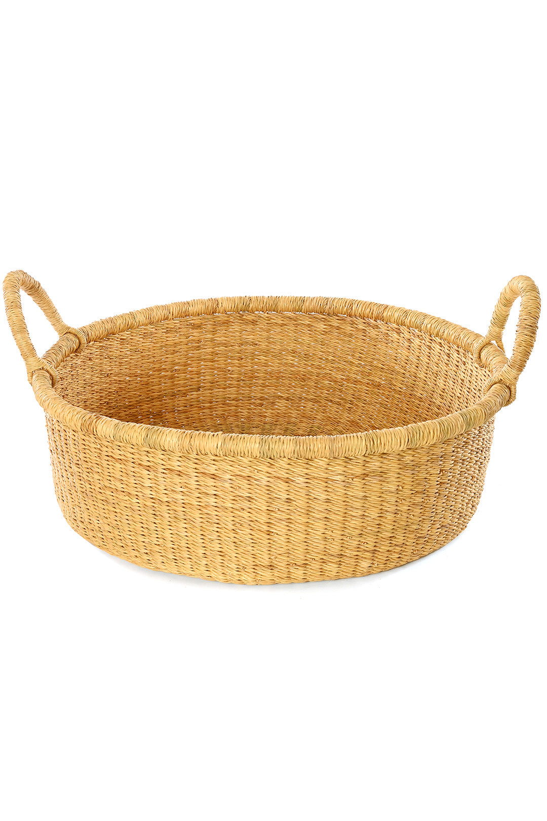 Set/2 Elephant Grass Shallow Baskets