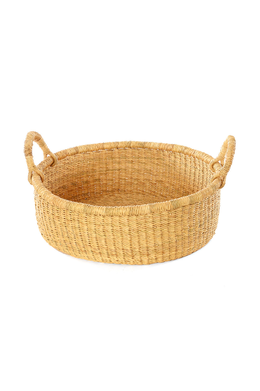 Set/2 Elephant Grass Shallow Baskets