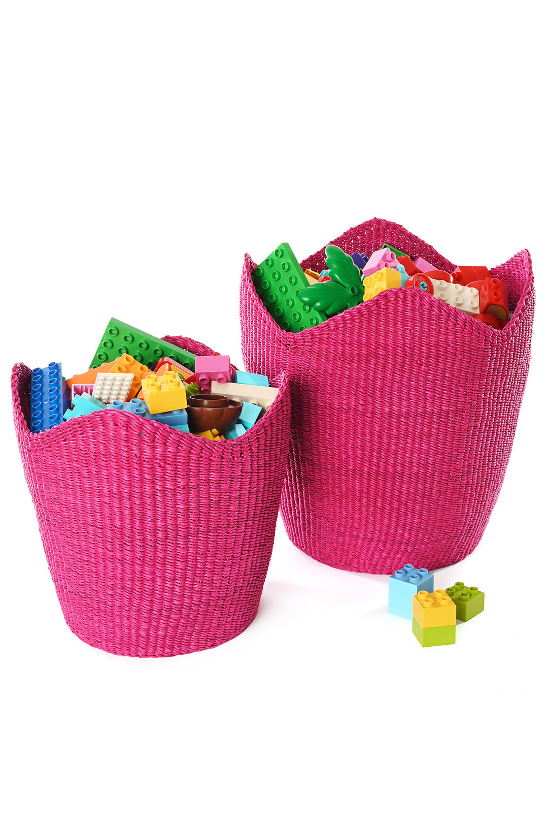 Magenta Elephant Grass Tulip Basket