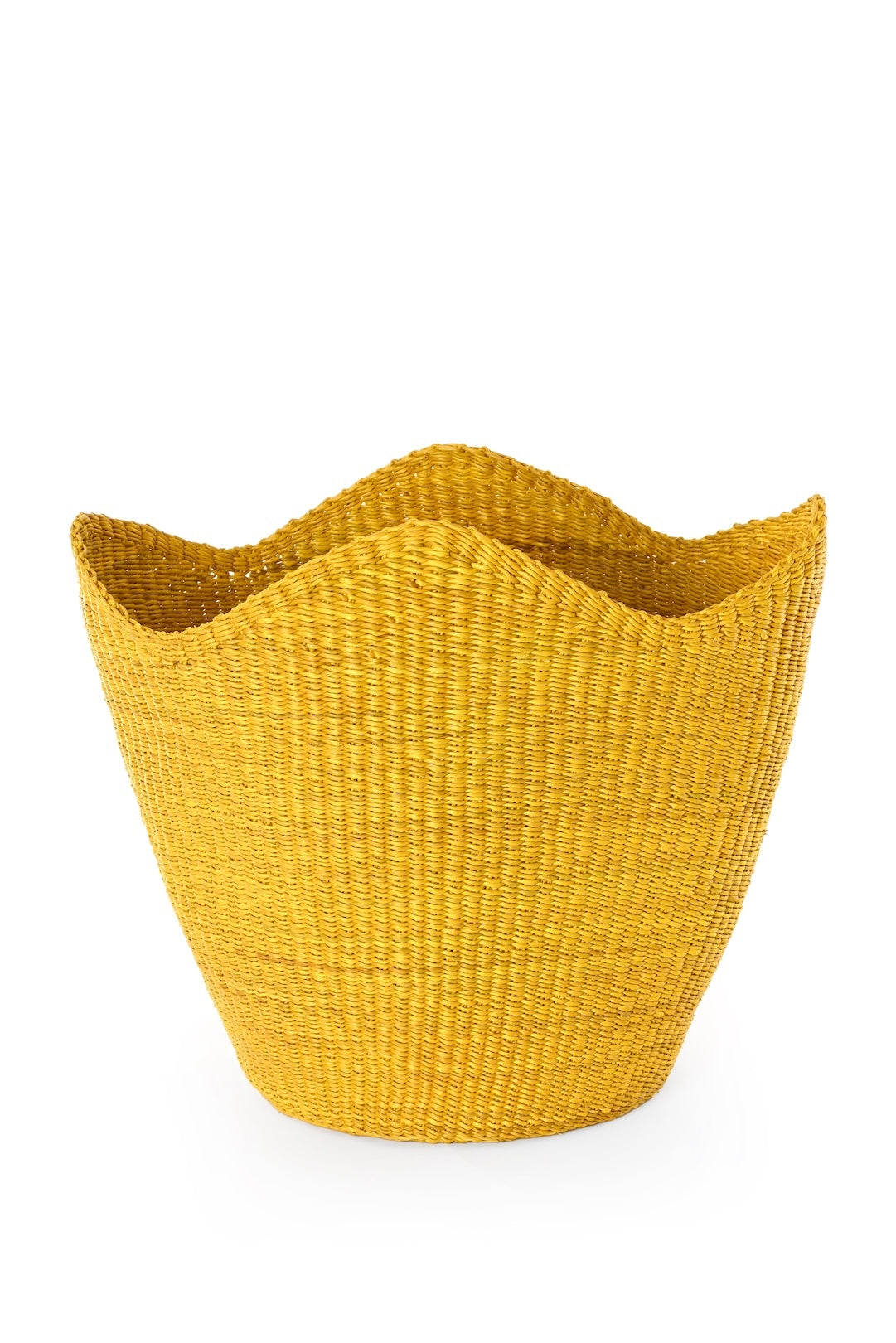 Yellow Elephant Grass Tulip Basket