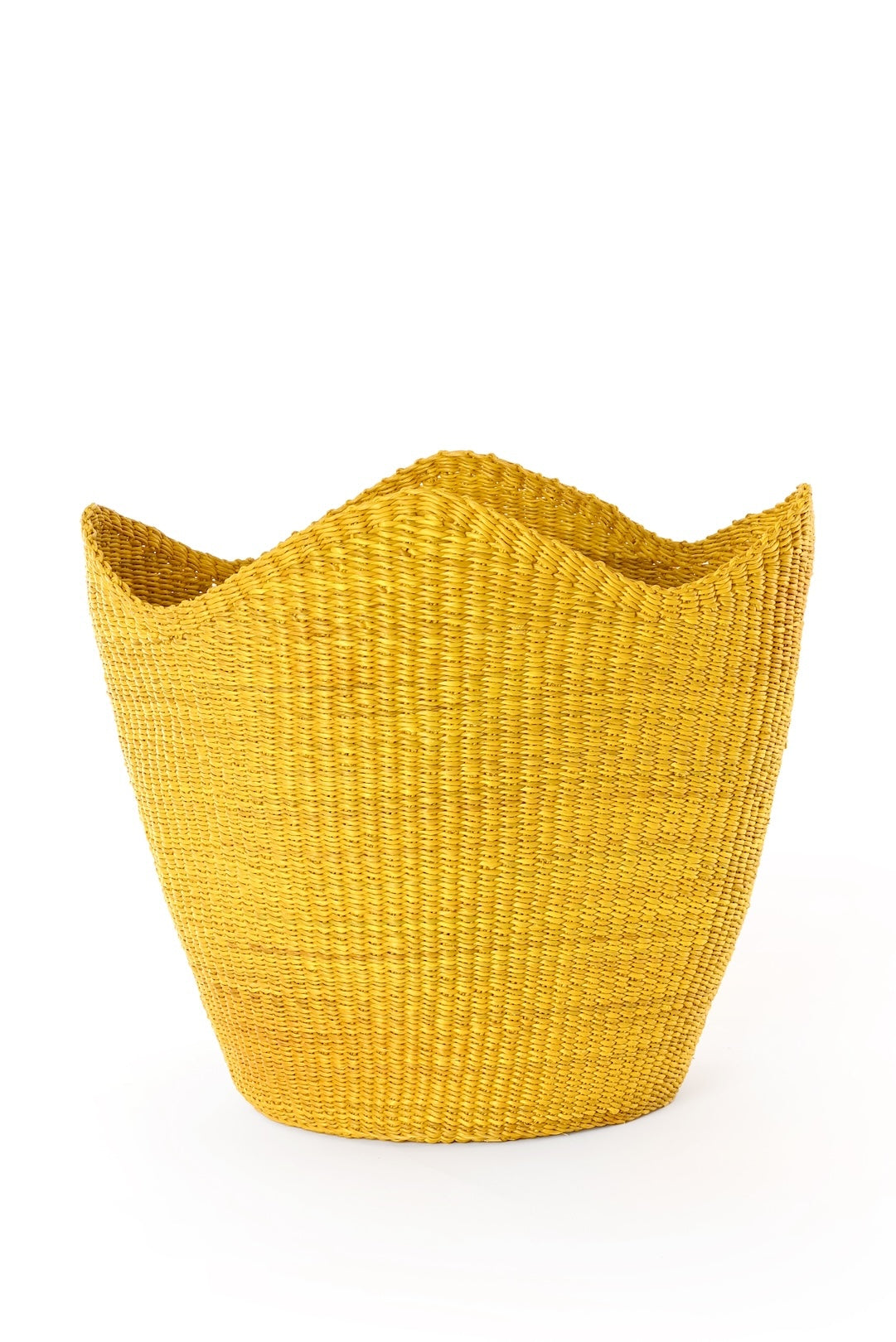 Yellow Elephant Grass Tulip Basket