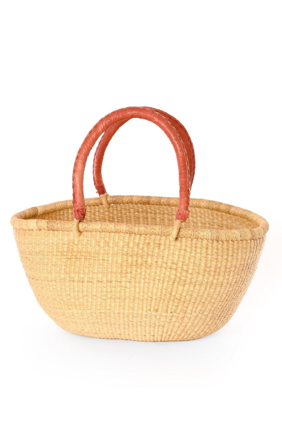 Large Oval Picnic Basket - Natural