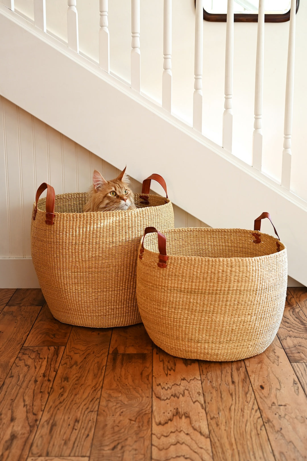 Set of Two Large Nesting Storage Baskets