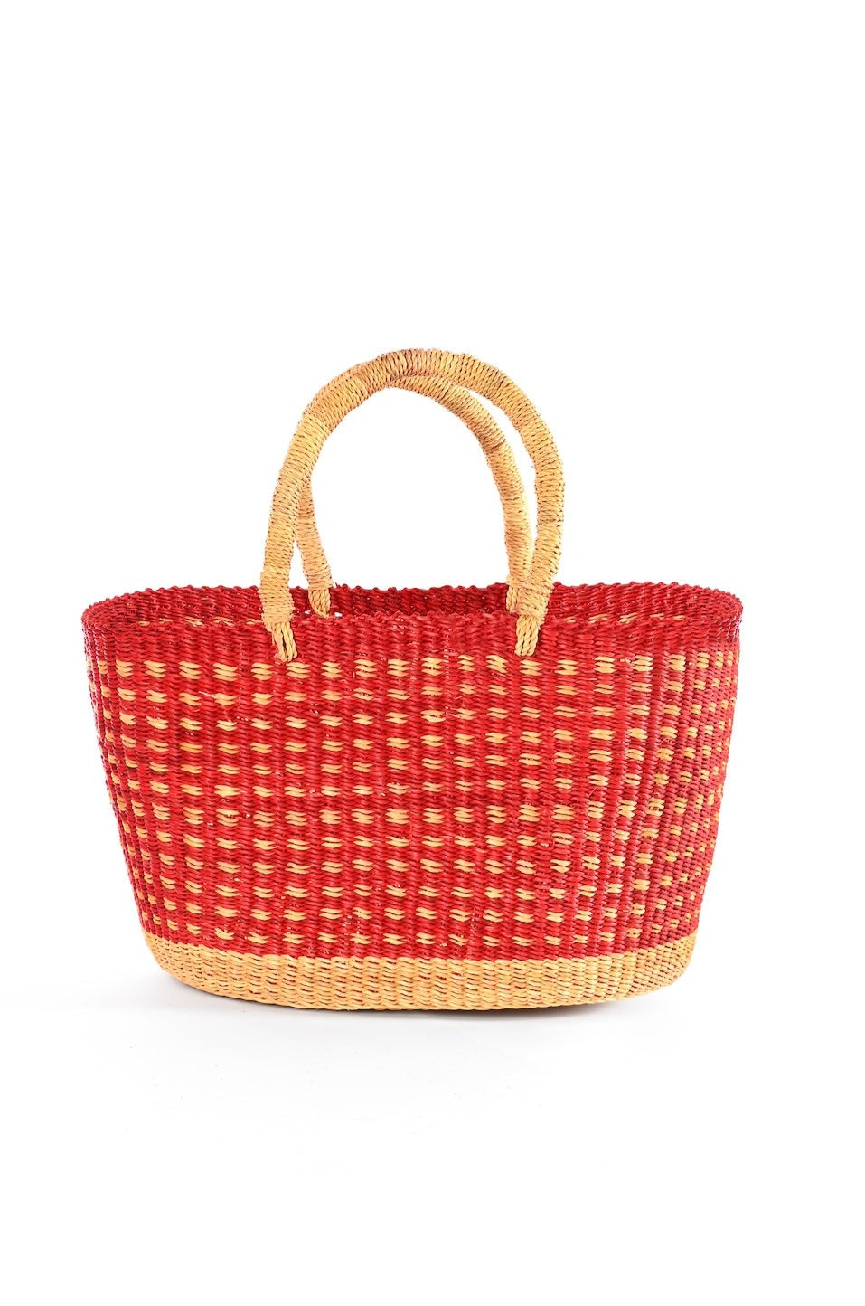 Strawberry Fields Oval Grass Tote