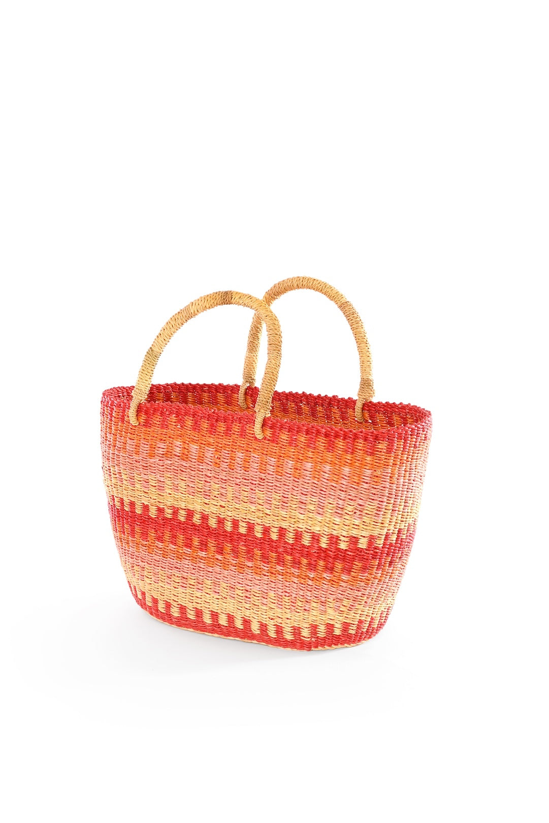 Accra Sunset Patterned Grass Tote