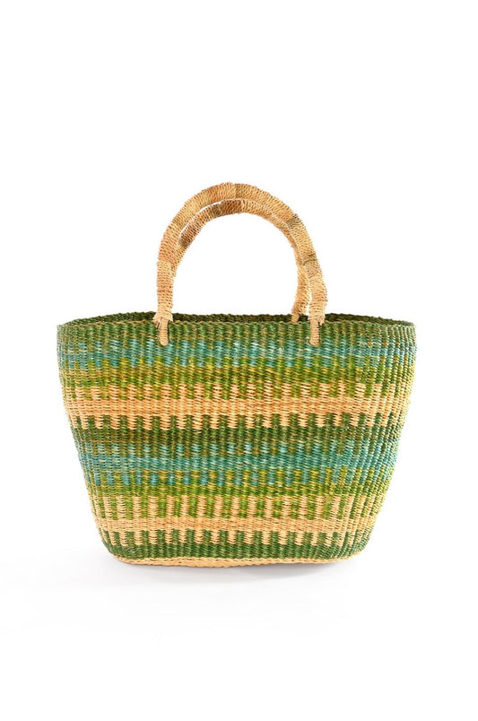 Labadi Beach Patterned Grass Tote