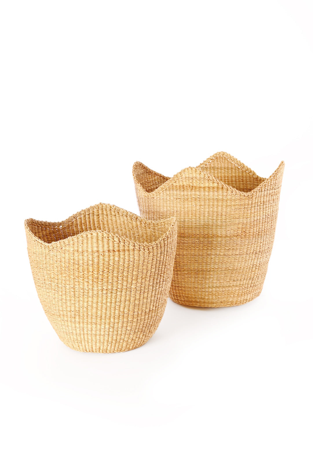 Petite Natural Elephant Grass Tulip Basket