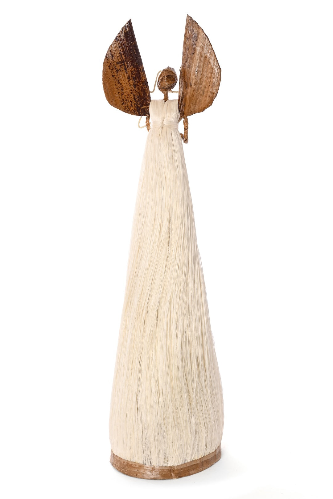 Tall Natural Sisal Angel of Light Holiday Sculpture