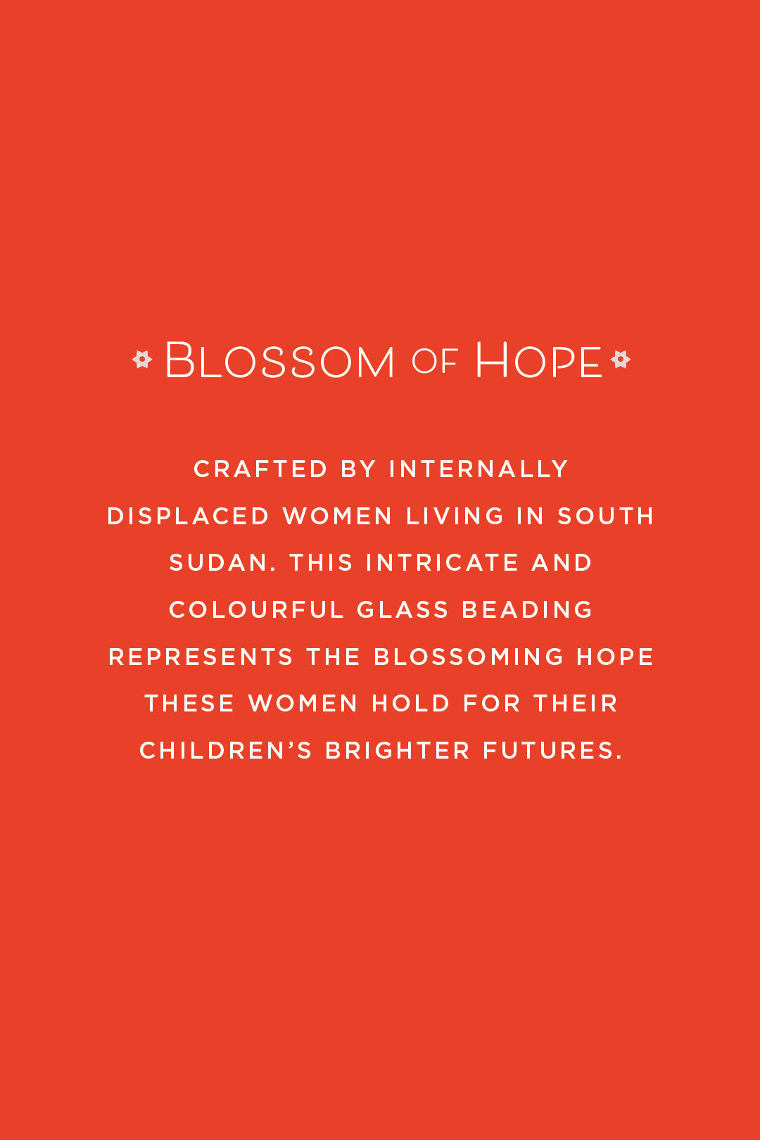 Blossom of Hope Ornament, Made by Refugees in South Sudan - UN Refugee Agency