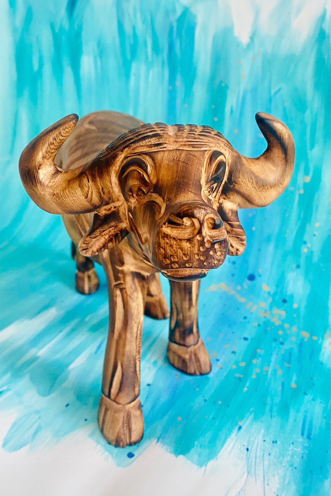 Jacaranda Water Buffalo Sculpture