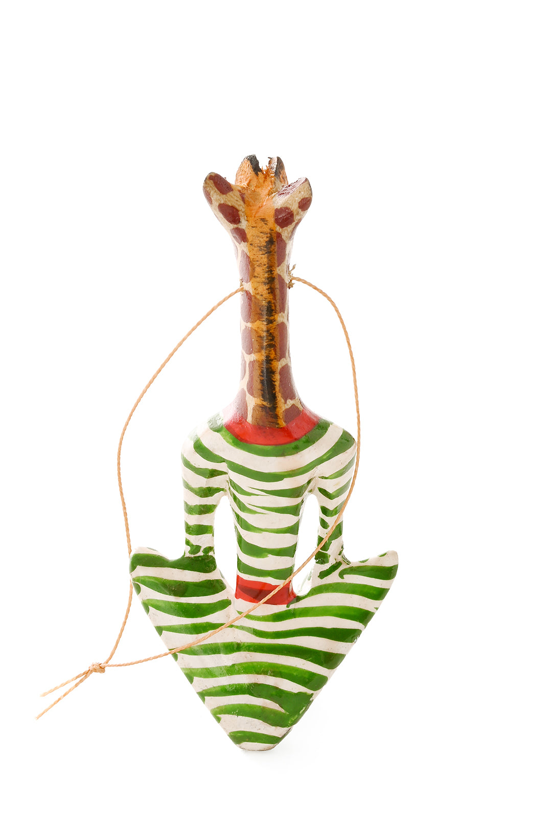 Striped Christmas Jammies Giraffe Ornament