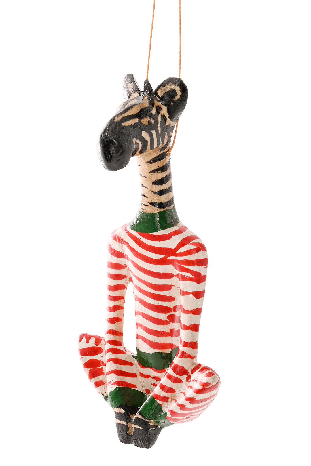 Striped Christmas Jammies Zebra Ornament