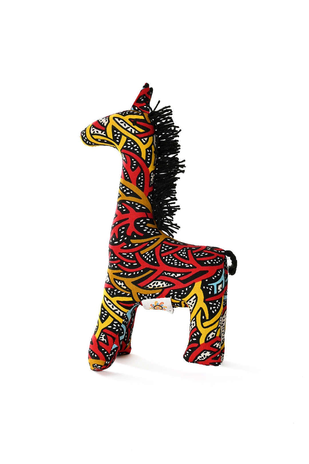 Colorful Kitenge Cloth Giraffe Sculpture