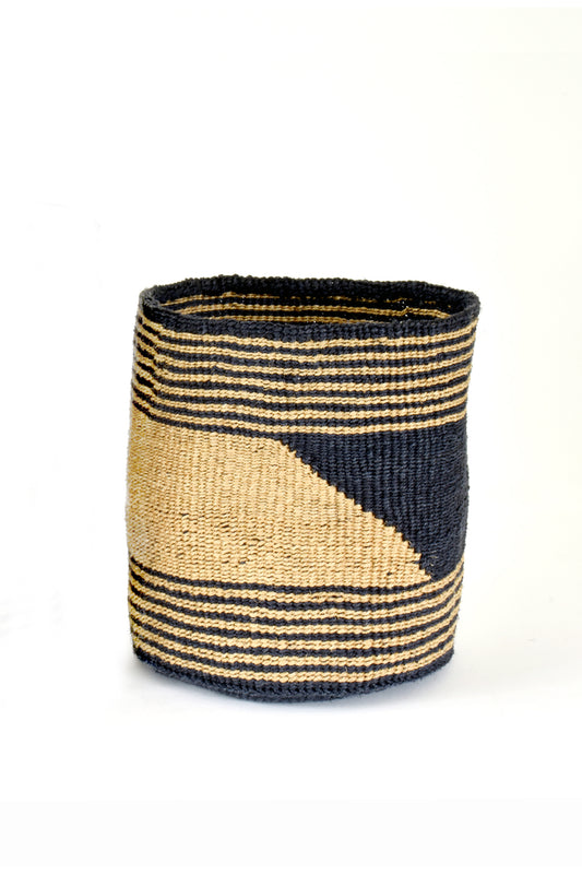 Medium Geometric Sisal Bin Basket