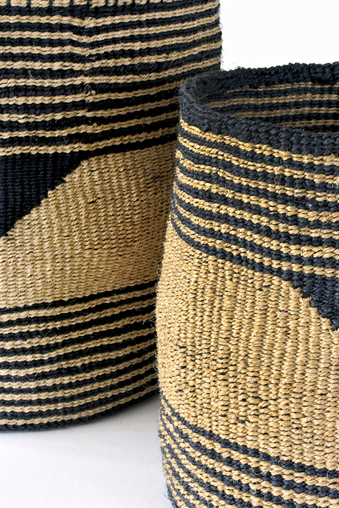 Medium Geometric Sisal Bin Basket