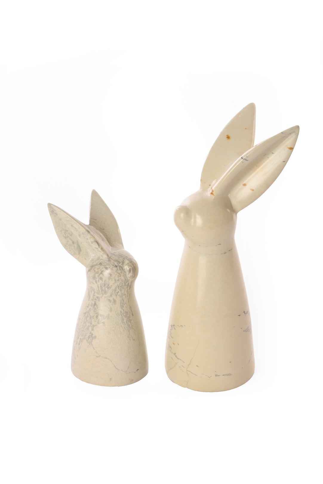 Natural Soapstone Pair of Big Ear Bunnies