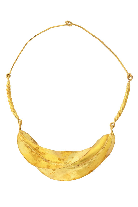 Hammered Brass Fulani Twist Necklace - Limited Edition