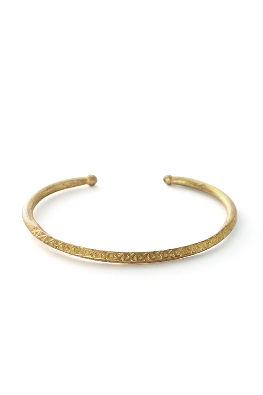 Slender Engraved Brass Bangle - Limited Edition