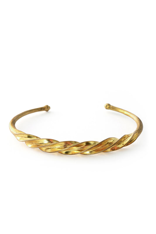 Slender Brass Fulani Twist Bracelet - Limited Edition