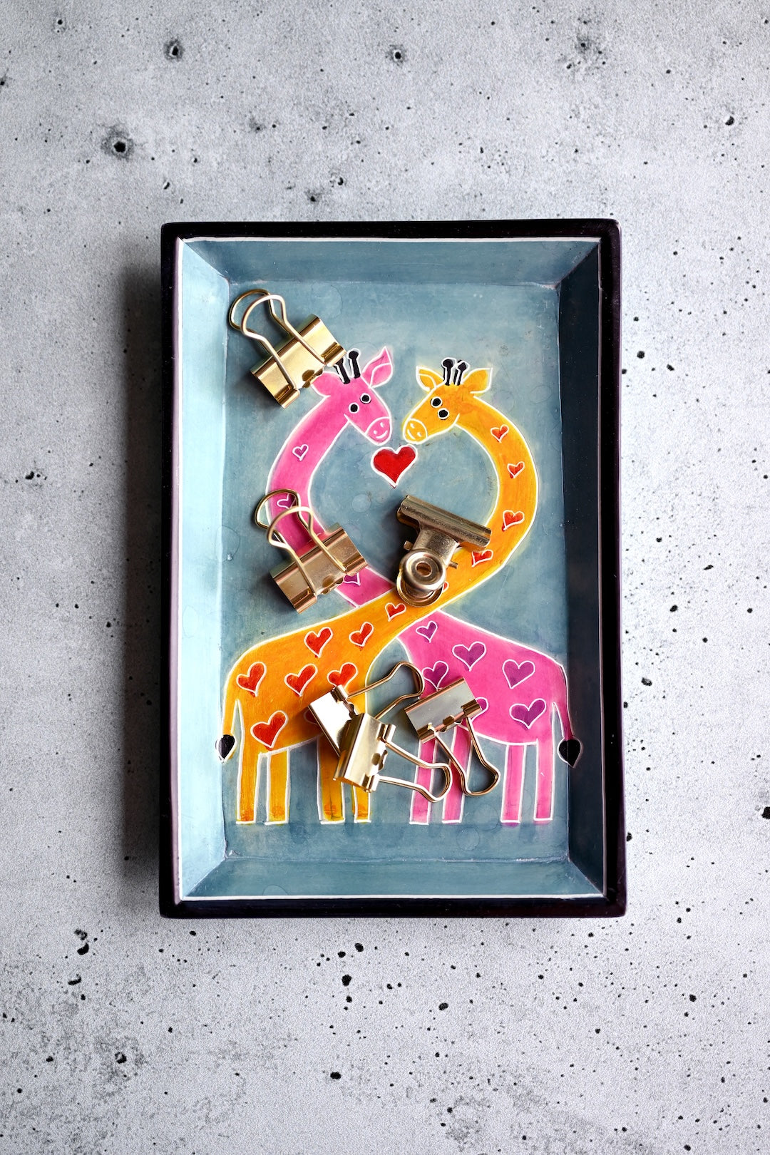 Giraffe Lovers Rectangle Soapstone Tray