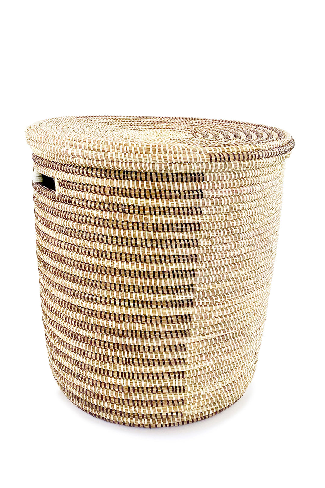 Handwoven Senegal Flat Top Warming Basket - Swirl