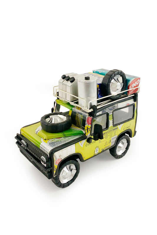 One-Of-A-Kind Recycled Beer & Soda Can Land Rover