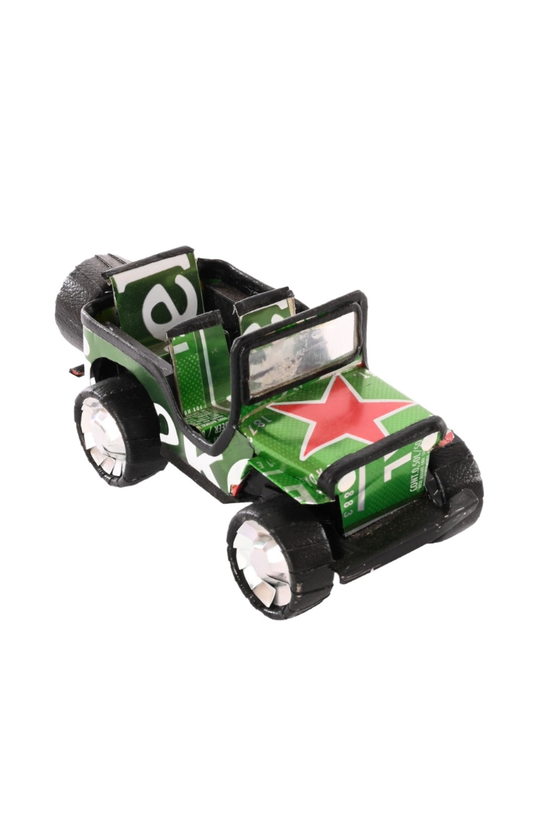 One-Of-A-Kind Recycled Pop Can Jeep - Heineken