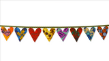 Janet's Assorted Chitenge Cloth Heart Bunting