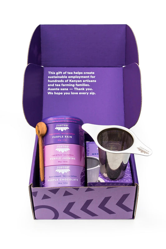 JusTea® Loose Leaf Purple Tea Trio Gift Box