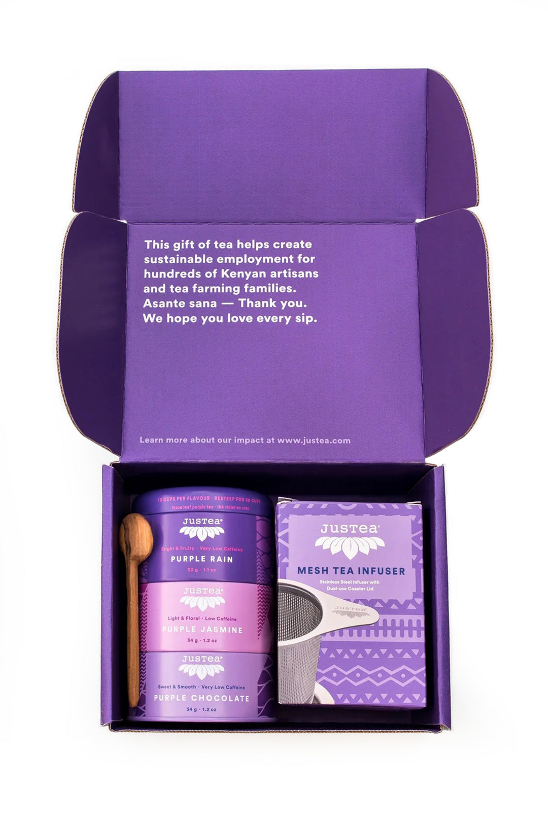 JusTea® Loose Leaf Purple Tea Trio Gift Box