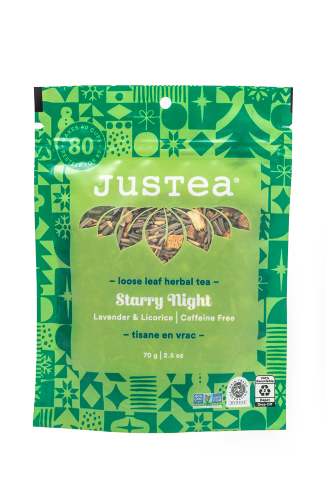 JusTea® Starry Night Loose Leaf Tea Pouch