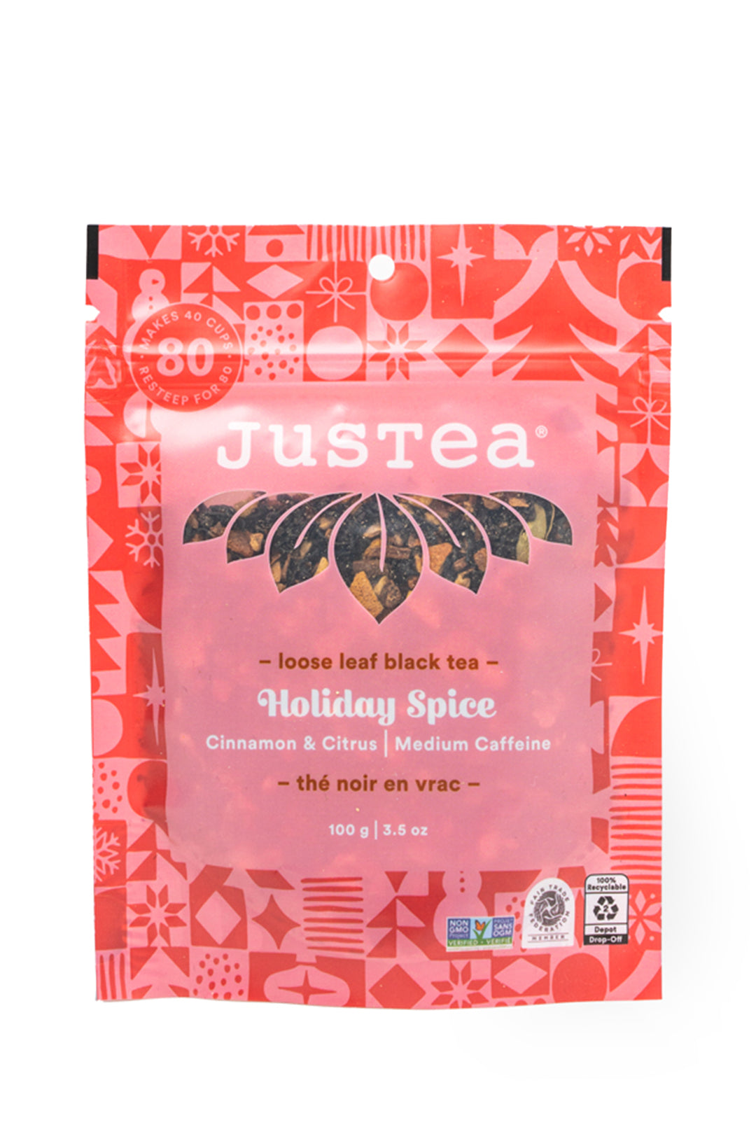 JusTea® Holiday Spice Loose Leaf Tea