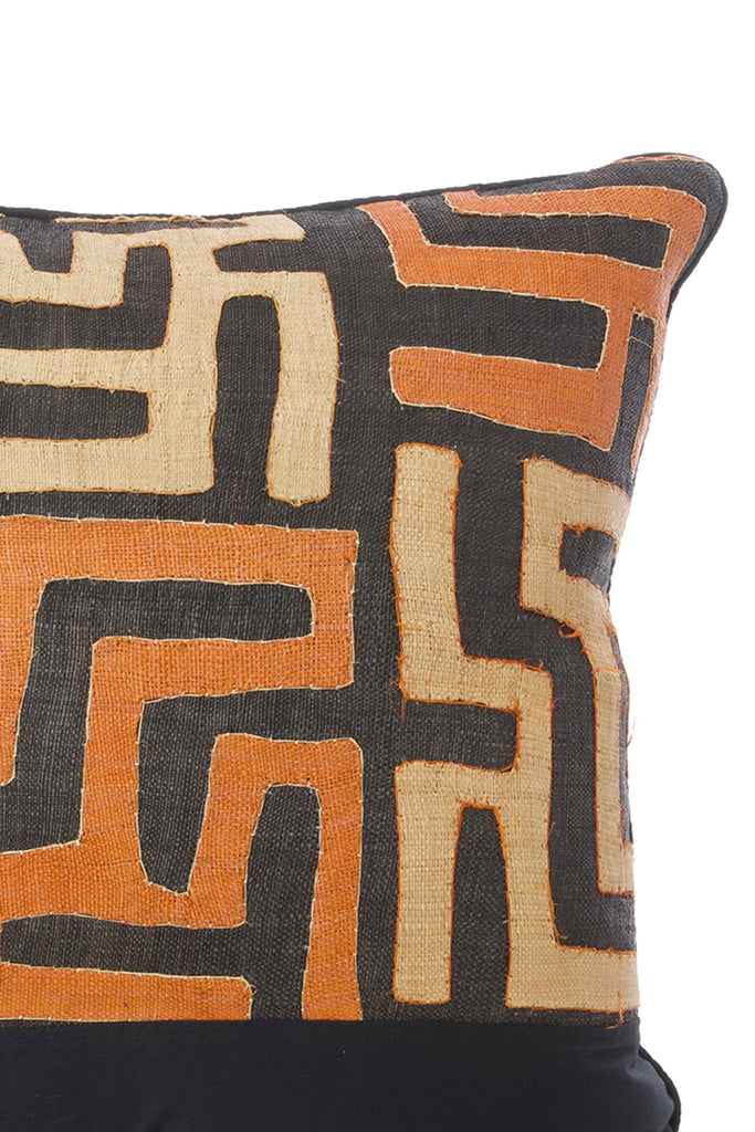 Orange Maasai People Gold-Print Fabric