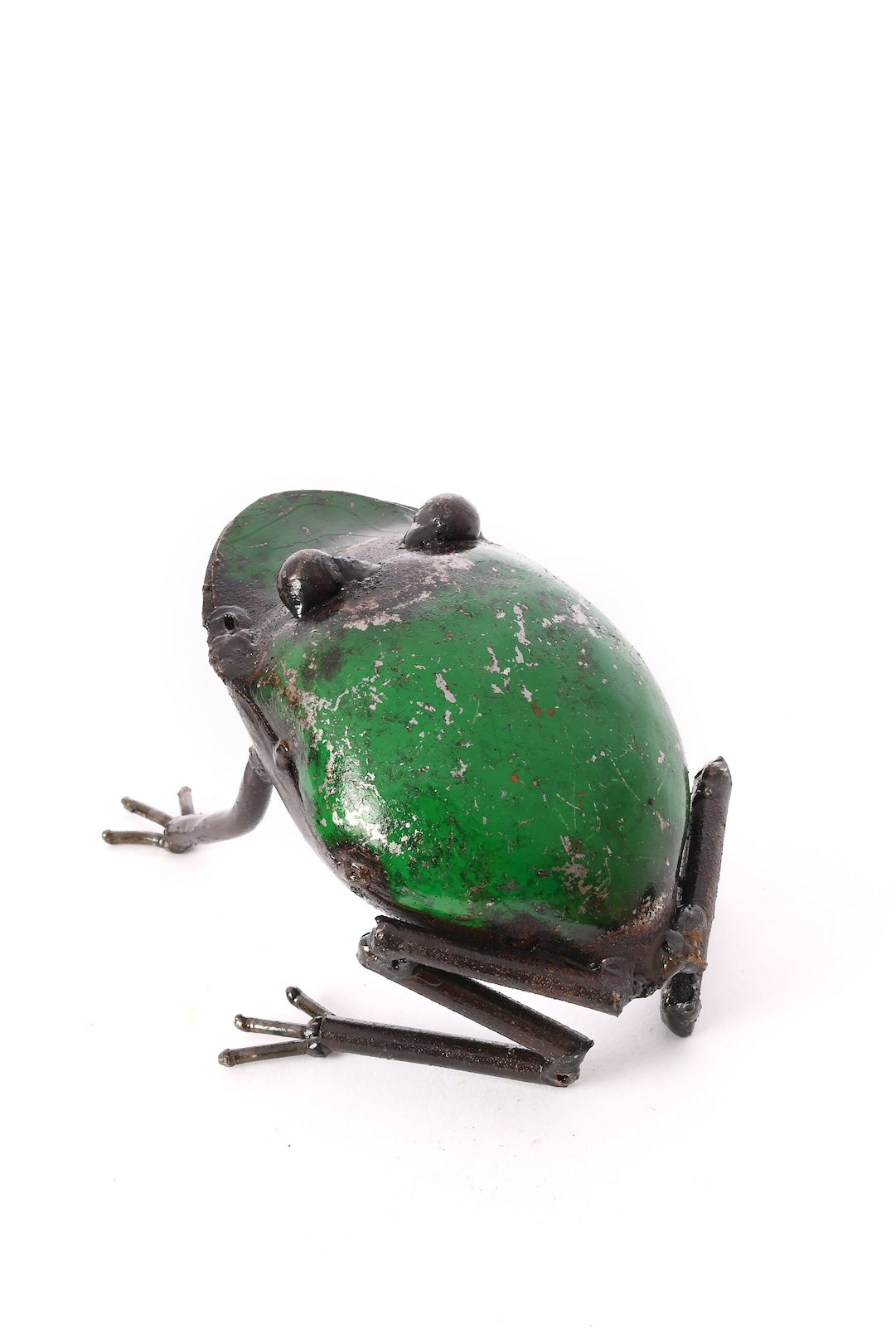 Recycled Oil Drum Frog - Green