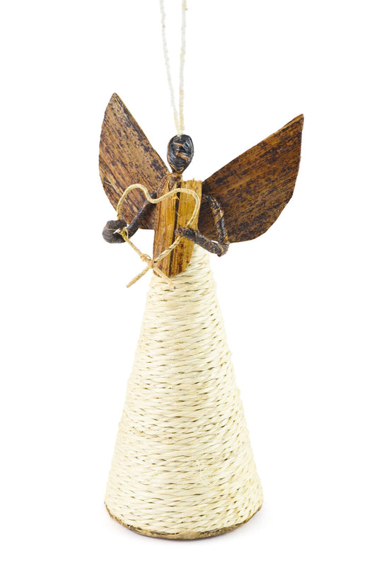 Large Banana Fiber and Natural Sisal Angel