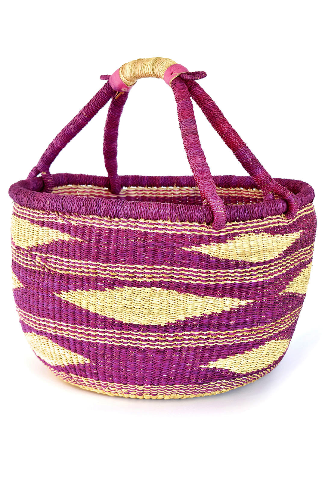 Berry Diamond Handwoven Decorative Bolga Basket