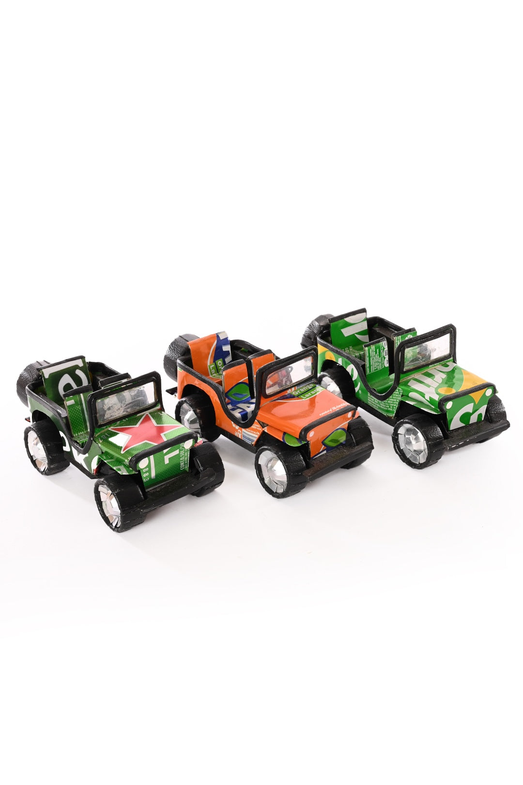 One-Of-A-Kind Recycled Pop Can Jeep - Sprite