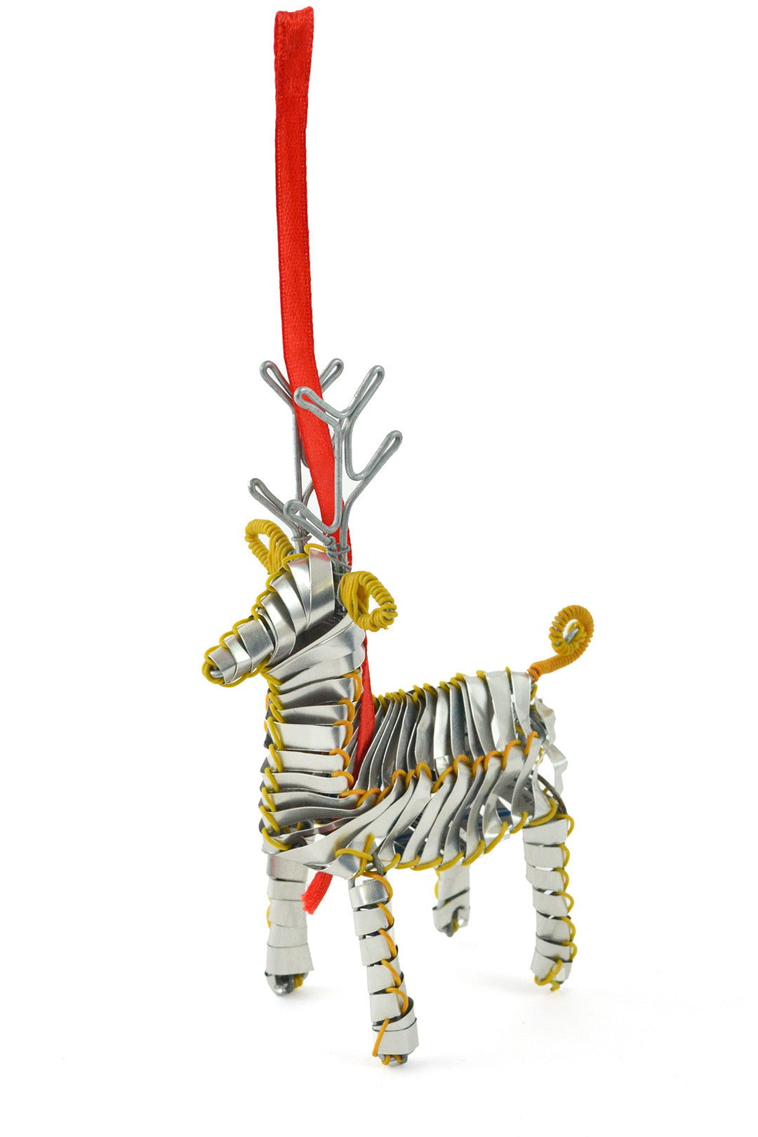 Recycled Aluminum Can Reindeer Ornament