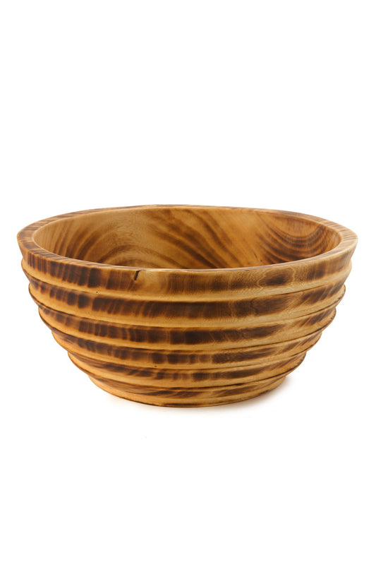 Hand Carved Bee Hive Jacaranda Wood Serving Bowl