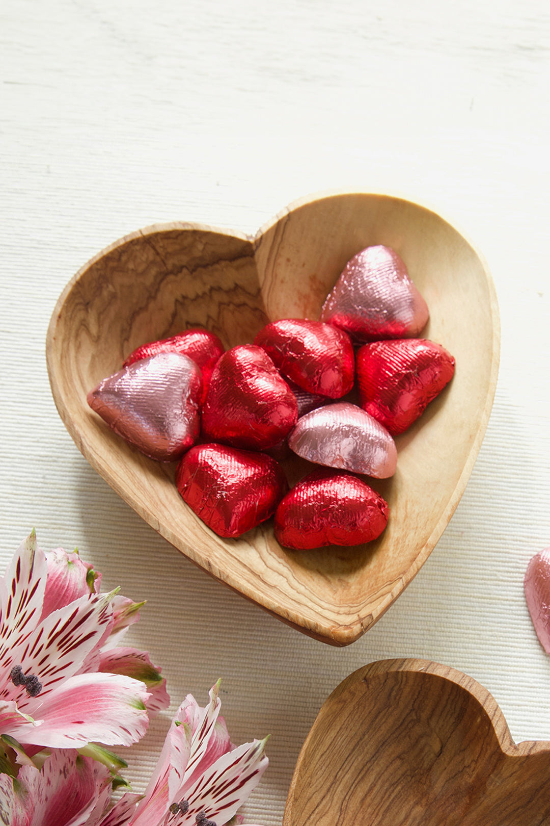 Wild Olive Wood Heart Shaped Bowl