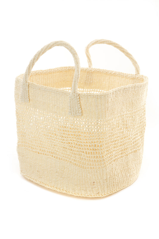 Natural Lace Weave Square Sisal Baskets