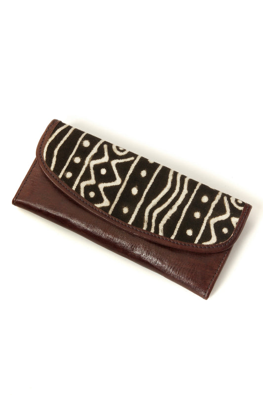 Bogolan & Leather Long Wallets from Mali