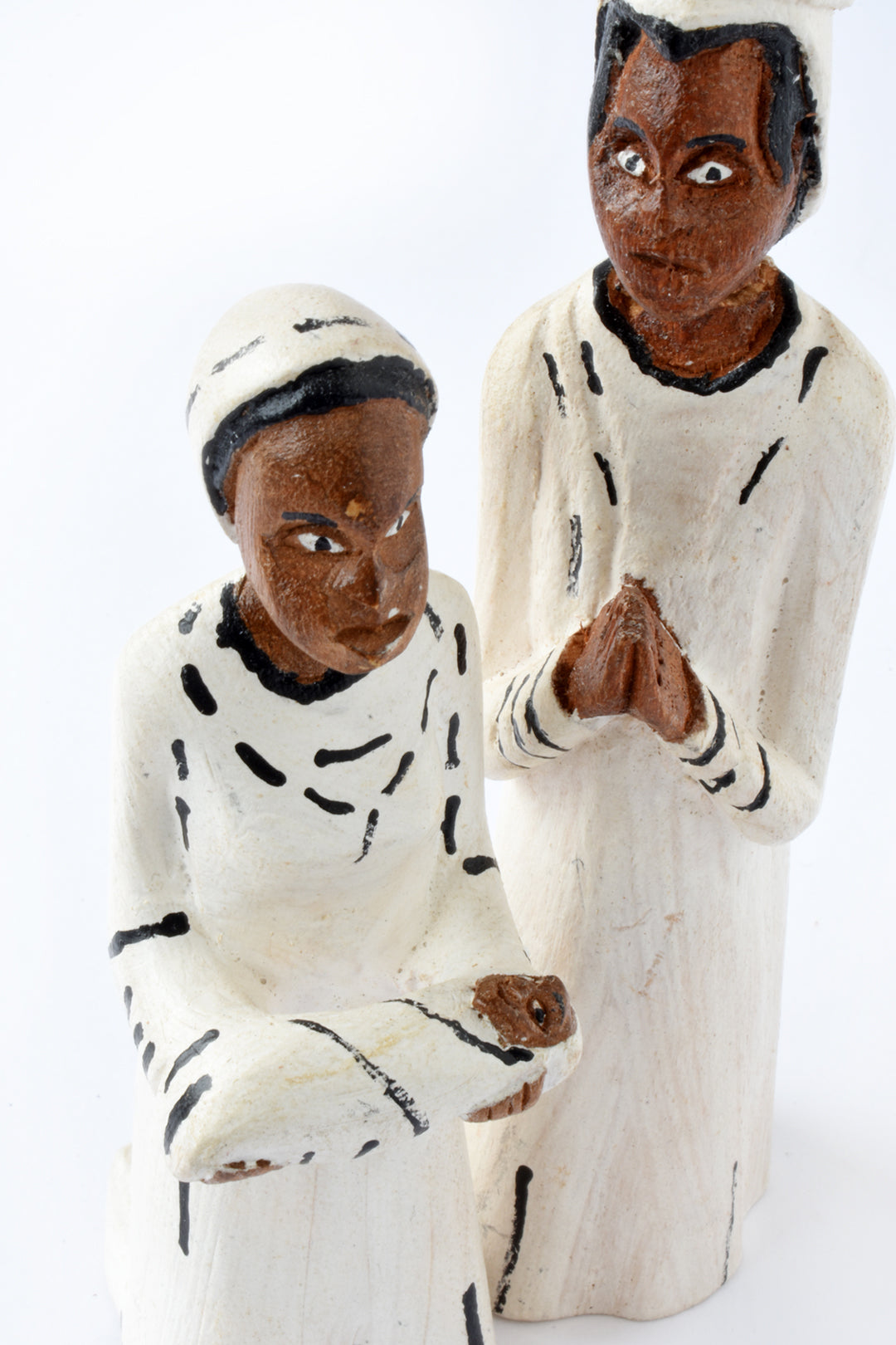 Hand Painted Wooden Nativity from Mozambique